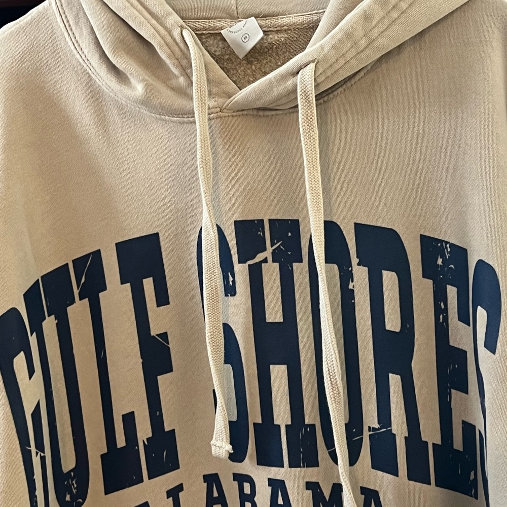 Gulf Shores Beige Hoodie for Men
